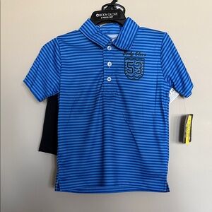 NWT Body Glove Boys' Blue Striped Polo and Shorts Set Size 2T